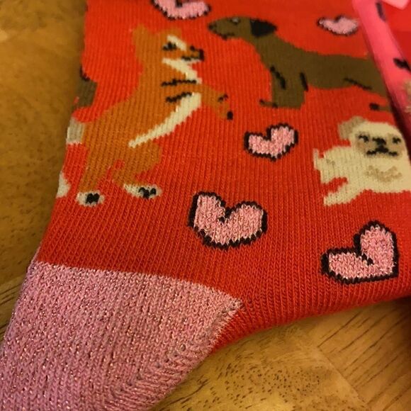 Valentine’s Day Bundle! Hearts, Sloth, and French Bulldog Socks! - Picture 2 of 5